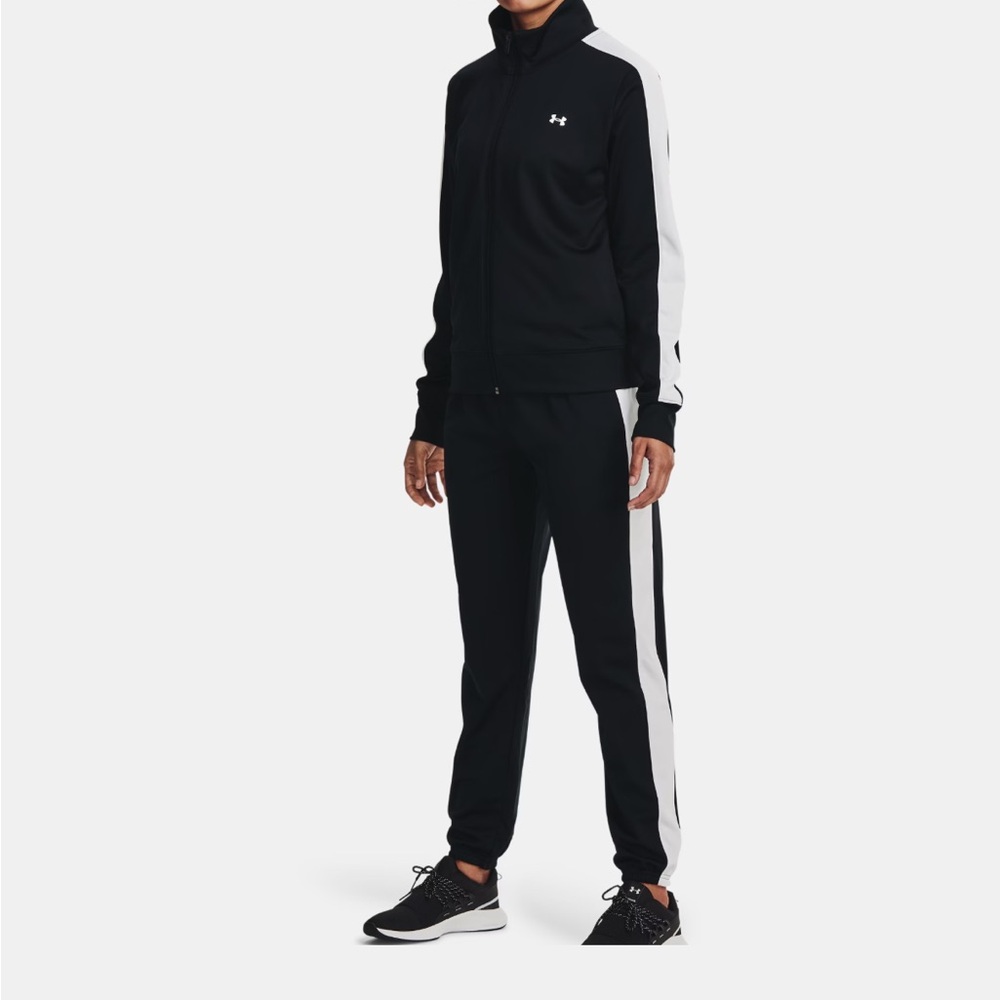 Under Armour Black and White Tricot Tracksuit